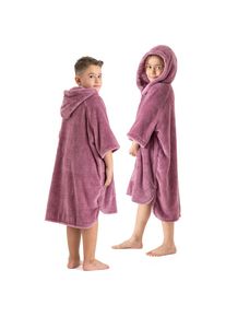 my home , Badeponcho »Lillou, für Kinder, ideal für Urlaub oder im Schwimmbad«, (1 St.), weich und kuschelig, Fleece, plüsch, Surfponcho , mauve ,...