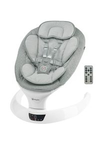 BABYGO , Babywippe »Swing«, bis 9 kg, mit Fernbedienung, Musik, Schaukelfunktion , grau