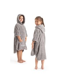 my home , Badeponcho »Lillou, für Kinder, ideal für Urlaub oder im Schwimmbad«, (1 St.), weich und kuschelig, Fleece, plüsch, Surfponcho , grau ,...