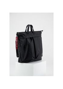 Alpha Industries, Damen, Tragetasche &raquo;Label Helmet Bag&laquo;, black, black, Zwei Au&szlig;entaschen