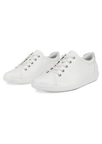 Ecco, Damen, Sneaker &raquo;Soft 2.0&laquo; , Freizeitschuh, Halbschuh, Schn&uuml;rschuh mit Retro-Shilouette, wei&szlig;-silberfarben, 39, wei&szlig;-silberfarben, Walking-