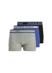 Jack & Jones Jack & Jones Junior , Boxer »JACCHRISTIAN SOLID TRUNKS 3 PACK SN JNR«, (Packung, 3 St.) , Black Pack:Light Grey Melange - Dazzling Blue , 152 , 152...