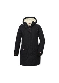 Killtec , Funktionsmantel »KOW 142 GRLS CT«, Wasser- und winddichter Mantel mit Teddyfell und abnehmbarer Kapuze , schwarz , 152 , 152 , Mädchen...