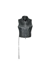Freaky Nation, Damen, Lederjacke &raquo;Be Vibed-FN&laquo;, schwarz, S (36), schwarz, Stylische Lederweste, Trachtenmode