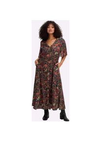 sheego by Joe Browns , Druckkleid »Kleid« , schwarz-bedruckt , Normalgrößen , 40 -Normalgrößen , 40