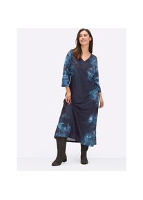 sheego , Jerseykleid »Jersey-Kleid« , tiefblau-bedruckt , Normalgrößen , 50 -Normalgrößen , 50