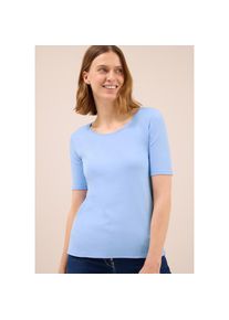 Cecil , Rundhalsshirt »Style Lena«, mit Halbärmeln , sporty light blue , XL (44) , XL (44) , Feminines T-Shirt von Cecil