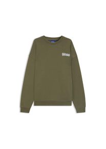 HUGO Blue , Sweatshirt »Nyrocrew«, Rundhalsausschnitt, Loose fit, Druck in Chrom-Optik , Open Green345 , M , M , Sweatshirt von Hugo Blue Menswear