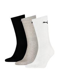 Puma , Sportsocken »UNISEX LIGHT CREW SOCK«, (3 Paar), Mit flacher Zehennaht , white / grey / black , 43-46 , 43-46 , Unisex Crew-Socks von Puma