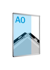 5 Unités - Cadre clic-clac, aluminium, A0 argent | rond | 32 mm