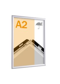 Cadre clic-clac rabattable, aluminium, A2, étanches pour l'extérieur argent