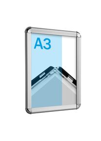 Cadre clic-clac A3 standard argent | 32 mm | rond, aluminium
