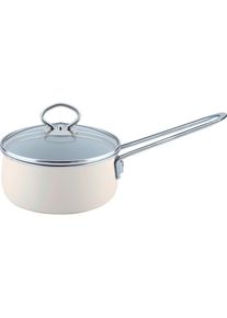 Riess Stielkass.m.Glasdeckel 16cm,1L, Pfanne + Kochtopf, Beige