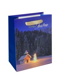 Sigel, Geschenkverpackung, 5 Geschenktüten Christmas Chapel Large Motiv 18,0 x 23,0 cm (Geschenktüte, 1 x)