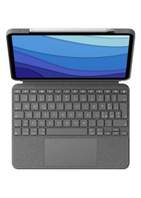Logitech Combo Touch - Grey - Ita - Mediter (IT, A2068, A2230), Tablet Tastatur, Grau