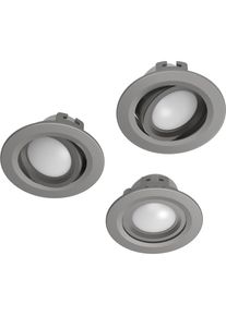 Hama, Wandleuchte + Deckenleuchte, WLAN LED-Einbauspot, 5W, per Sprache/App steuern, verstellbar, 3er, S-Nick. (380 lm)