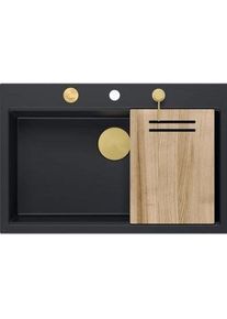Q Company, Spülbecken, SPÜLBECKEN QUADRON MARC (HQM7650U7 PVDG1) (Einbauspüle, 76 cm)