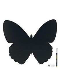 Securit Silhouette Pizarra ''Mariposa'' – Incluye Rotulador de Tiza + Kit de Velcro para Montaje en Pared – 30x50 cm