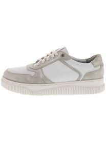 Reflexan Dames Sneaker met flexibele zool in wit/zilverkleur ,maat 41, Witt, 75% Glad leer, 25% Nubuckleer