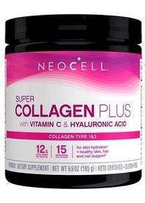NeoCell Super Collagen Plus with Vitamin C & Hyaluronic Acid, 195 g Dose