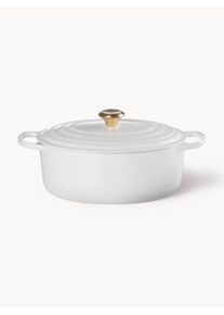 Le Creuset Asador ovalado de hierro fundido Signature Collection Blanco Metal An 31 x Al 18 cm, 6,3 L
