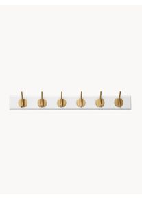 Nordal Wooden Wall Rack Edgy Gold, White Wood B 60 cm