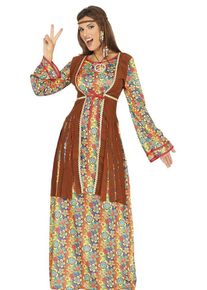 HIPPIE MAXIKLEID DAMEN KOSTÜM 38 40