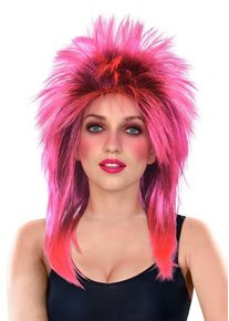 Amscan Perruque rock star fuchsia