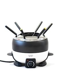 Alpina Set de fondue eléctrico para 6 personas 800W 2L Antiadherente 6 tenedores de acero inoxidable Cocina de lujo