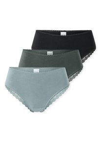 Schiesser Brasilslip »Modern Multipacks«, (3er Pack), Spitzenbänder, Single-Jersey, Baumwollmischung