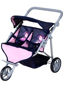 KNORRTOYS® Puppen-Zwillingsbuggy »Duo - princess blue«