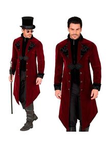 Widmann MANTEAU GOTHIQUE EN VELOURS ROUGE BORDEAUX