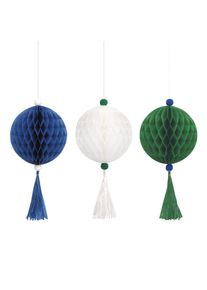 UNIQUE B/W/G TSSU BALL ORNMT DECO KIT