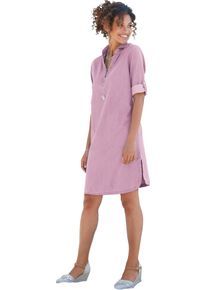 Damska Džínsové šaty navliekacieho strihu svetloružová veľkosť 54