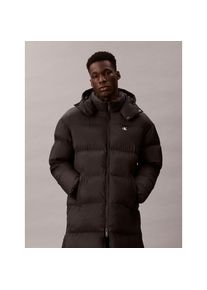 Calvin Klein Jeans , Steppmantel »LS LONG LENGTH HOODED NYLON PUFF«, Mit Rundhalsausschnitt, regular fit , Black , L , L , Steppmantel von Calvin...