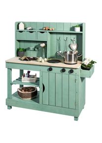 Muddy Buddy , Outdoor-Spielk&uuml;che &raquo;Explorer&laquo; Matschk&uuml;che, salbeigr&uuml;n; FSC - sch&uuml;tzt Wald, gr&uuml;n, Holz, gr&uuml;n