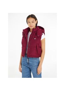 Tommy Jeans, Damen, Steppweste &raquo;TJW CRP ALASKA PUFFER VEST&laquo; in modischer Cropped Form, Puffer, Valley Grape, S (36), Valley Grape, Puffer-Weste von 