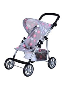 KNORRTOYS , Puppenbuggy »Liba« , star grey pink