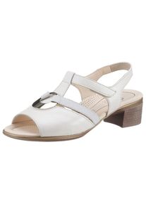 Ara , Sandalette »LUGANO«, Sommerschuh, Sandale, Blockabsatz, in eleganter Optik, H-Weite , beige , 8 (42) , 8 (42) , Mit Klettverschluss und Gummizug