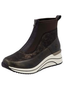 Remonte , Keilsneaker, Schlupfboots, Freizeitschuh, High-Top-Sneaker, Front-Reißverschluss , braun kombiniert , 45 , 45 , Modischer Keilsneaker mit...