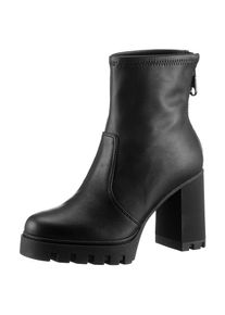 Calvin Klein Jeans , High-Heel-Stiefelette »HEEL PLATFORM ZIP BOOT MG NAPPA«, Ankleboots, Stiefelette, Blockabsatz, mit Fersen-Reißverschluss ,...