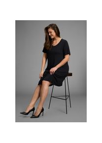 Laura Scott CURVE , Jerseykleid in leicht ausgestellter, fließender Wickelform - GROSSE GRÖSSE , schwarz , N-Gr , 50 -N-Gr , 50 ,...
