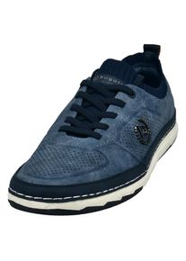 Bugatti , Slip-On Sneaker Slipper, Freizeitschuh mit aufgesetzter, elastischer Zierschnürung , jeansblau used , 43 , 43 , Slip On-Sneaker mit...
