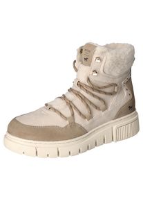 Mustang Shoes , Winterboots , Schnürboots, Snowboots mit praktischem Innenreißverschluss , ecru , 37 , 37 , Winterboots mit Fellimitat-Besatz