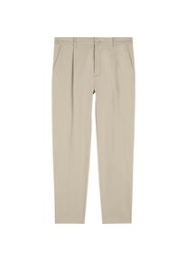 Calvin Klein, Herren, Bundfaltenhose &raquo;SATEEN STRETCH TAPERED PLEAT&laquo; in Satin-Optik, Aluminum, L&auml;nge 34, 31 -L&auml;nge 34, Aluminum, Bundfaltenhose von 