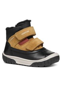 Geox , Kinder , Winterboots »B OMAR BOY WPF C« Klettstiefel, Babystiefel Winterstiefel mit Warmfutter , schwarz-curryfarben , 26 , 26 , Bequeme...