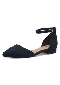 Tamaris , Riemchenballerina , Blockabsatz, Sandalette, Abendschuh mit verstellbarem Riemchen , navy , 41 , 41 , Klassischer Ballerina für elegante...