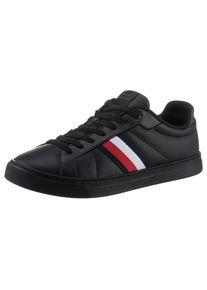 Tommy Hilfiger , Sneaker »ICON COURT LTH STRIPES«, Schnürschuh, Freizeitschuh, Halbschuh mit gepolstertem Schaftrand , schwarz , 46 , 46 ,...