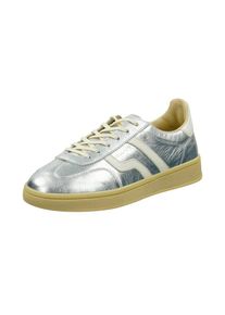 Gant, Damen, Sneaker &raquo;Cuzima&laquo; , Retro Sneaker, Schn&uuml;rschuh mit softer Lederinnenausstattung, silberfarben, 39, silberfarben, Cooler eleGanter Sneaker 