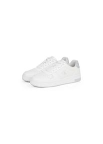 Calvin Klein Jeans, Damen, Sneaker &raquo;BASKET CUPSOLE LOW MG&laquo; , Basket-Schn&uuml;rschuh, Halbschuh, Freizeitsneaker mit Plateausohle, wei&szlig;-silberfarben, 36, 
